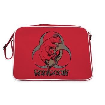 Radioactif - Rat dioactif jeu de mot amusant - Sac Retro - rouge/blanc - Dos