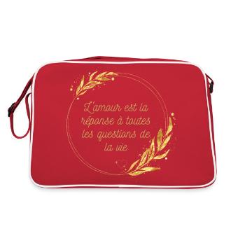L'amour est la Réponse - Love is the Answer - Sac Retro - rouge/blanc - Dos