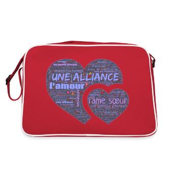 Valentine jour WordArt typography - Sac Retro - rouge/blanc - Dos