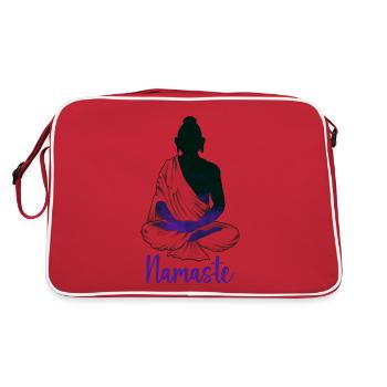 Bouddha yoga zen art - Sac Retro - rouge/blanc - Dos