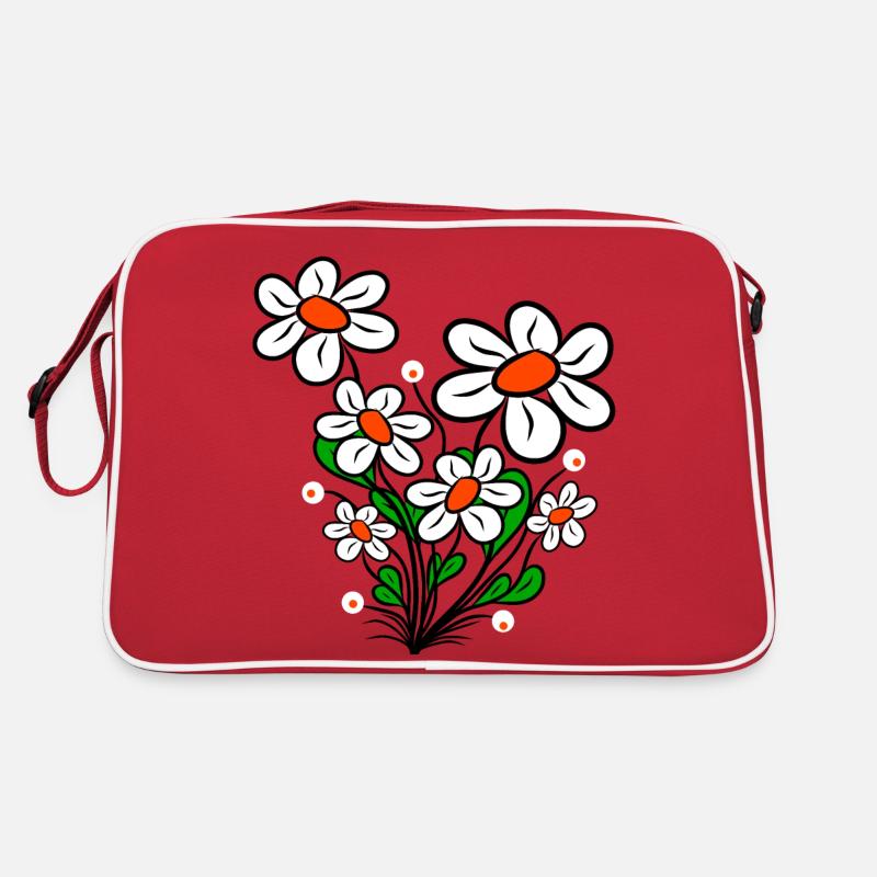 Gänseblümchen Margeriten Blumenranke Blüte blumig Retro Tasche