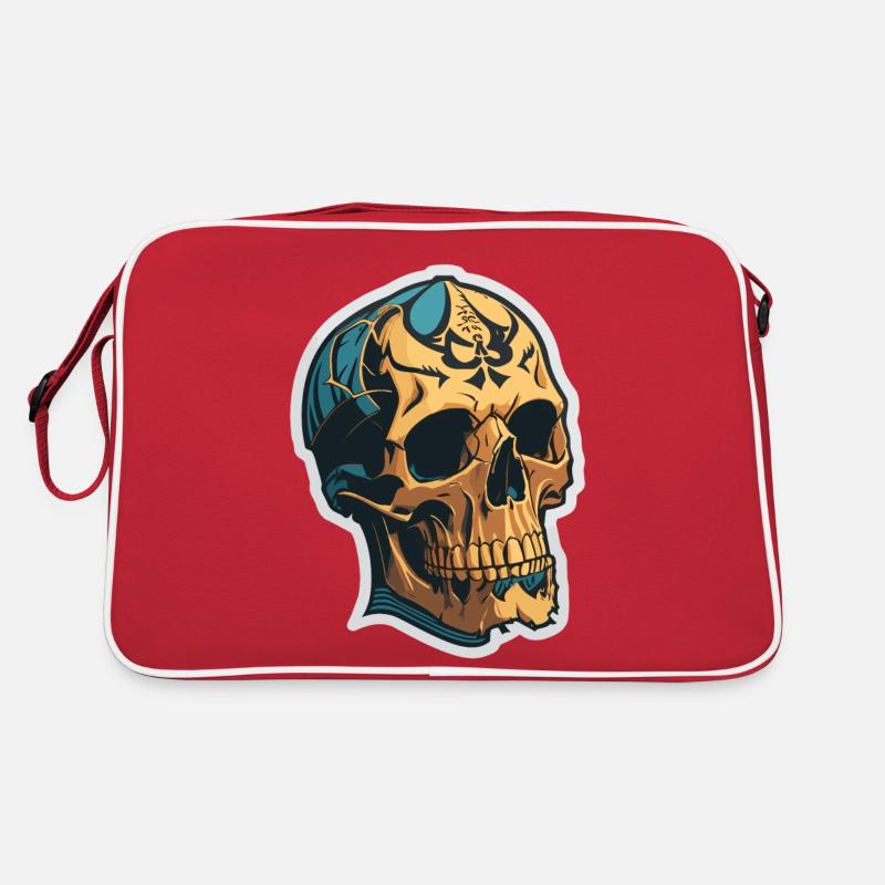 Cool Skull - Retro Bag - red/white