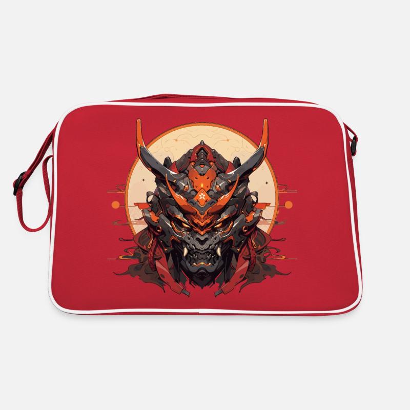 Futuristic Samurai Warrior Hornet Retro Bag