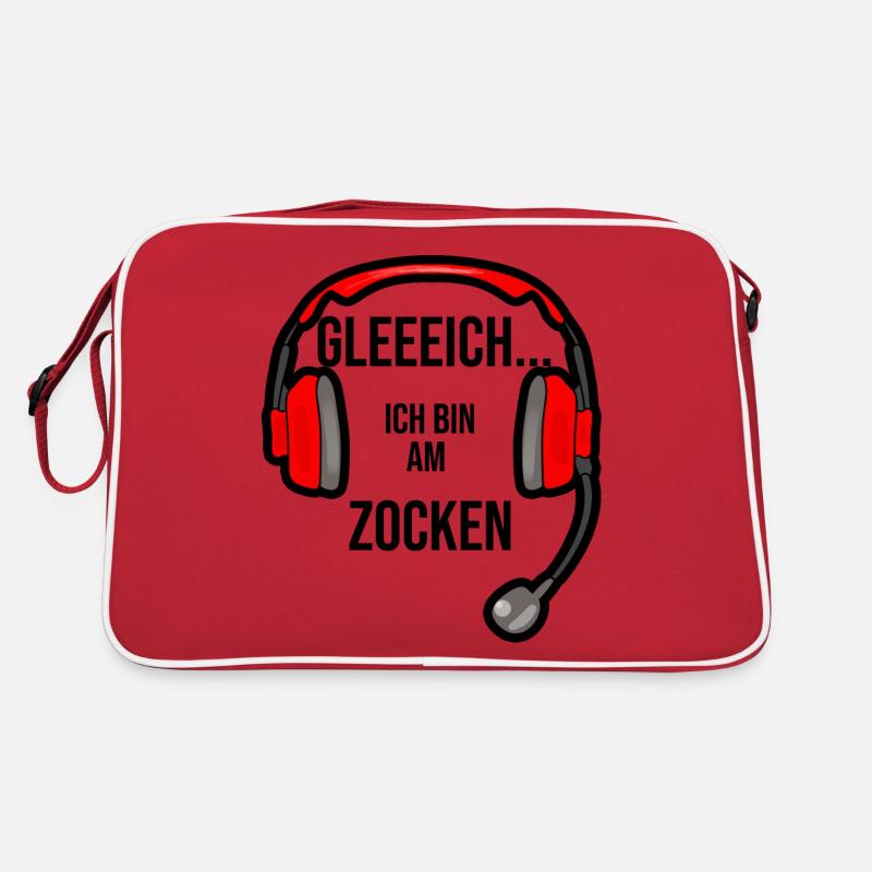 Gleich ich bin am zocken Retro Tasche