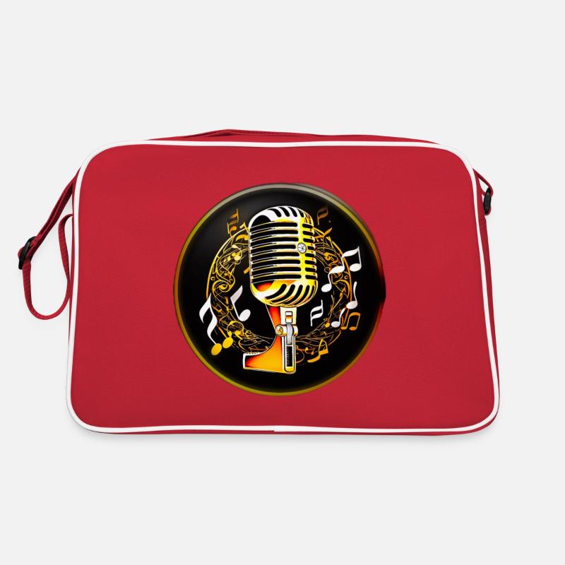 Microphone doré Sac Retro