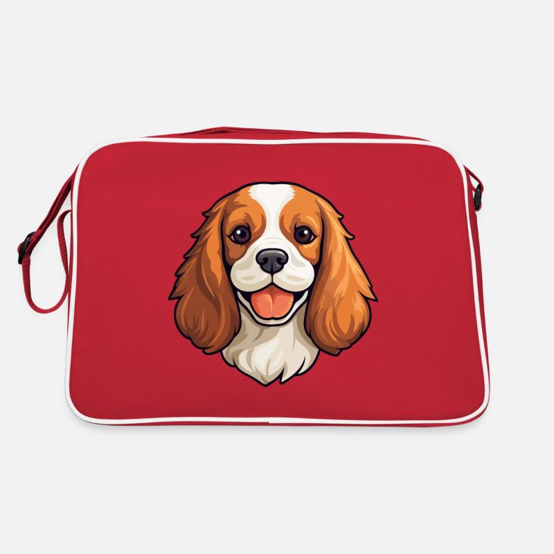 Cavalier King Charles Spaniel chien race aquarelle Sac Retro
