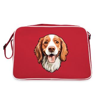 Irish Red And White Setter Dog Breed Watercolor Ca - Retro Bag - red/white - Back