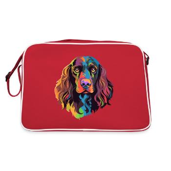 Boykin Épagneul chien race aquarelle dessin animé Kawaii - Sac Retro - rouge/blanc - Dos