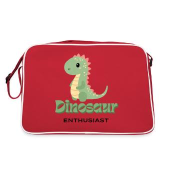 Passionné de dinosaures - Sac Retro - rouge/blanc - Dos
