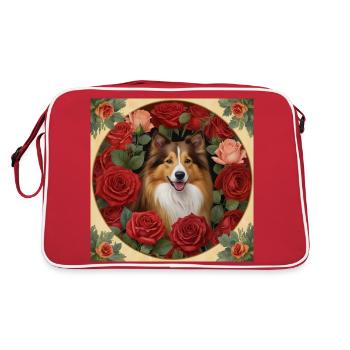 colley et roses rouges - Sac Retro - rouge/blanc - Dos