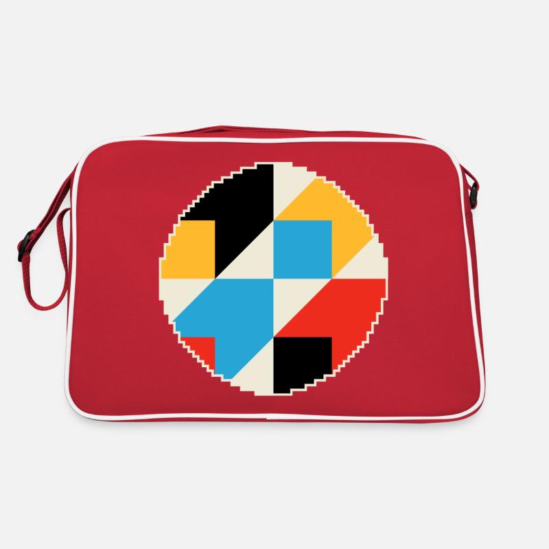 Composition géométrique aux couleurs vives Sac Retro
