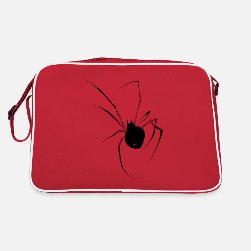 Schwarze Witwe Dotwork Retro Tasche