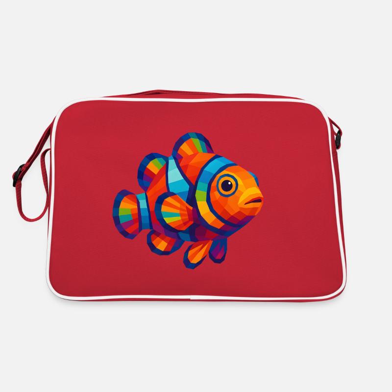 WPAP Polygon Style Animals - Clownfish Retro Bag