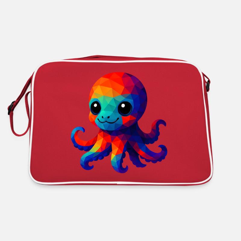 WPAP Polygon Kawaii Style Calmar Sac Retro