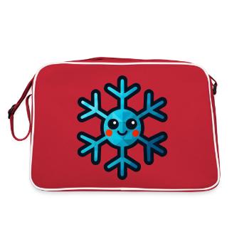 WPAP Polygon Kawaii Style Toy Snowflake - Retro Bag - red/white - Back