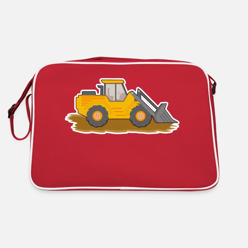 Excavatrice Chantier de construction Ouvrier de construction Construction Terre I Cadeau Sac Retro