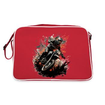 Fièvre du motocross : rien ne vous arrête - Sac Retro - rouge/blanc - Dos