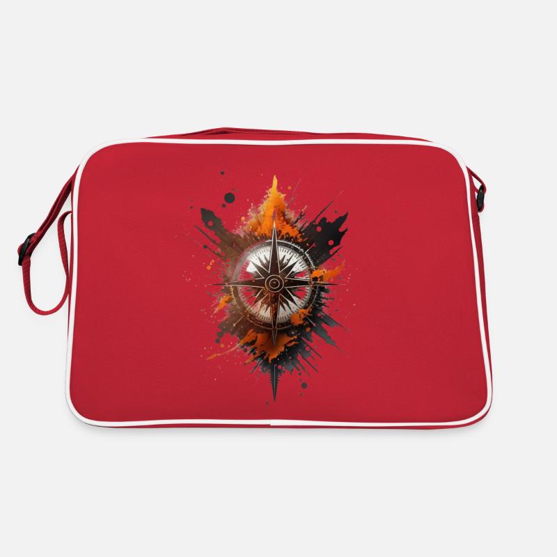 Stay on course: nautical compass for seafaring Retro Bag