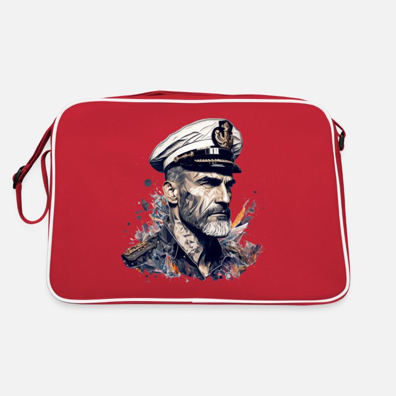 The captain and his sailing ship, sailor Retro Bag
