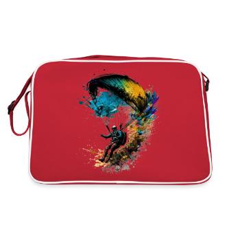 Voler haut, les parapentes en action - Sac Retro - rouge/blanc - Dos