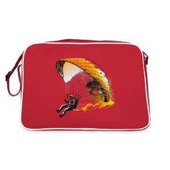Parapentes au-dessus des nuages - Sac Retro - rouge/blanc - Dos