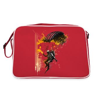 Parapente frais, au-dessus des nuages - Sac Retro - rouge/blanc - Dos