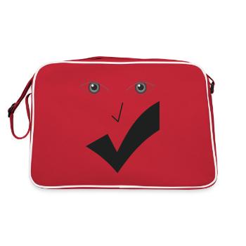 Beau sourire - Beau visage F01. - Sac Retro - rouge/blanc - Dos
