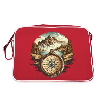 Path to freedom and adventure - Retro Bag - red/white - Back