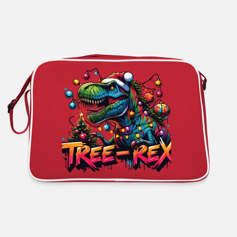Arbre Rex décoré Dino Rocks Noël Sac Retro