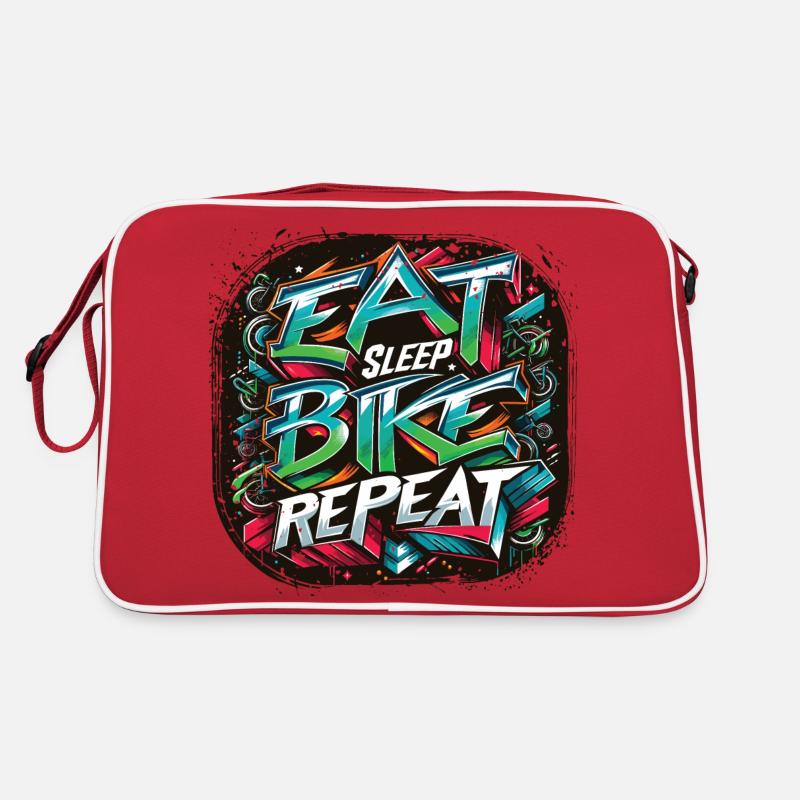 Manger Dormir Vélo Répéter Cycle de vie Cycle Sac Retro