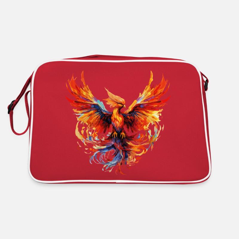 Phoenix Phoenix Fire Flames Bird Mythology Retro Bag