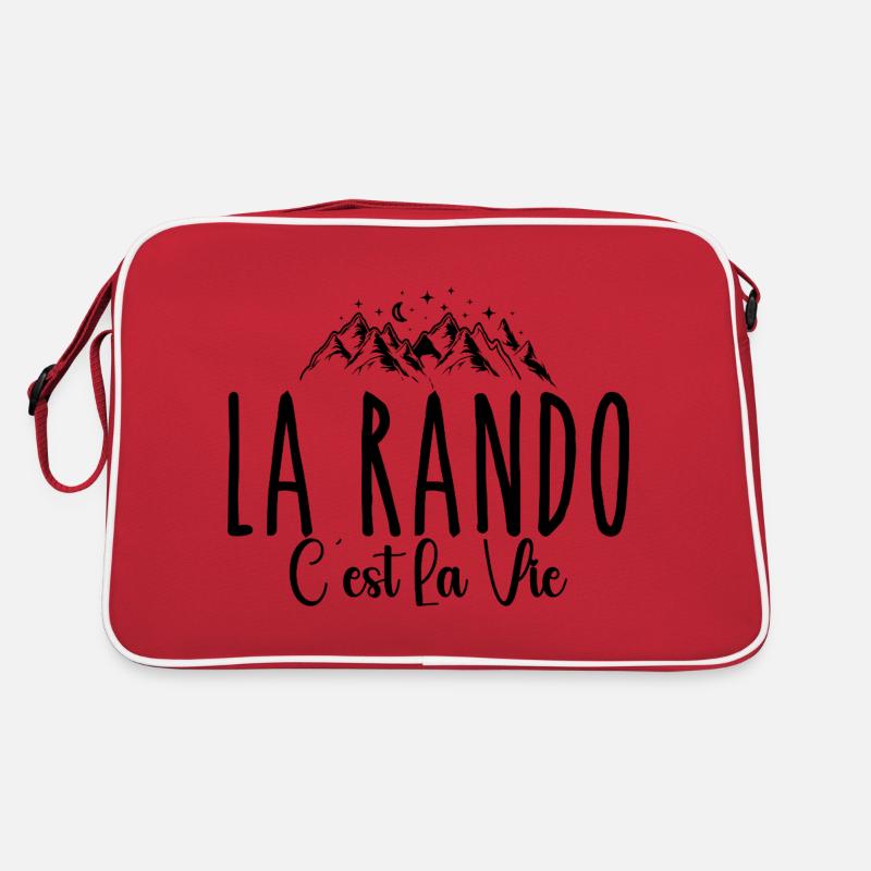 La rando c'est la vie. Humour passion randonnée - Sac Retro - rouge/blanc