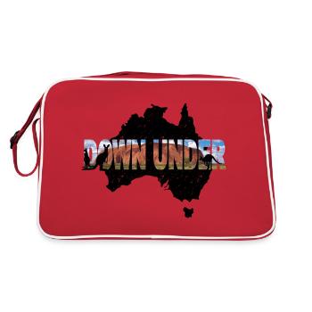 DOWN UNDER - Australia - Retro Bag - red/white - Back
