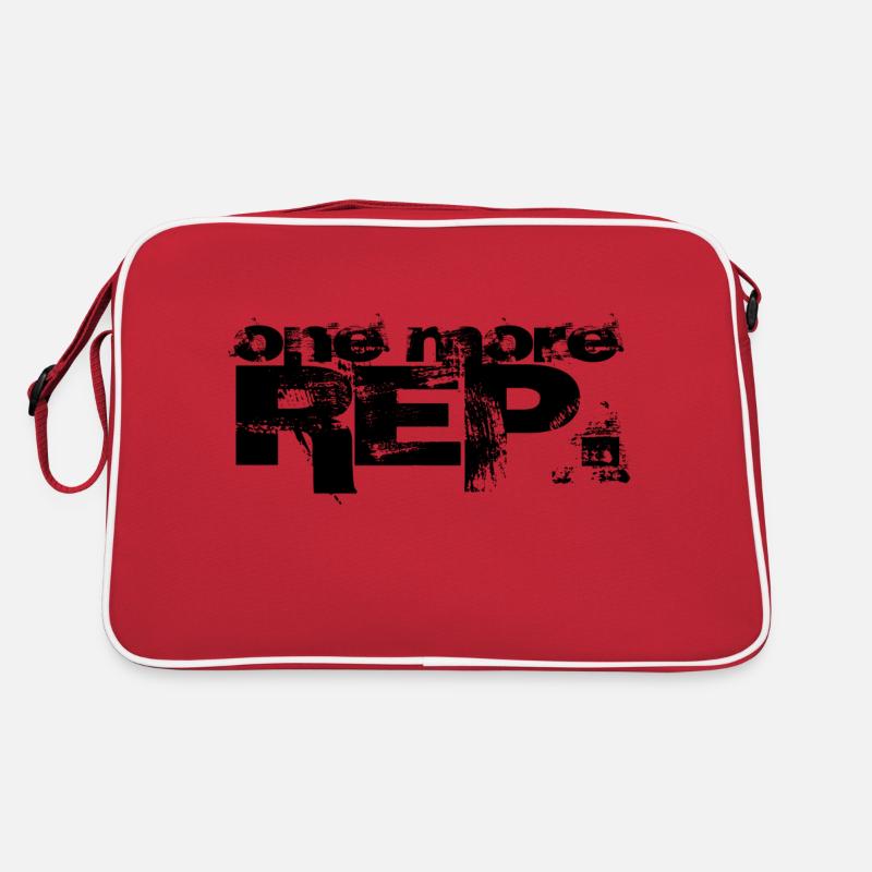 one more REP. (schwarz) Retro Tasche