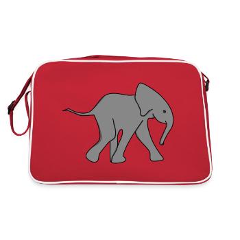 Éléphant Bébé Bébé Éléphant Bébé Jeunes Enfants - Sac Retro - rouge/blanc - Dos