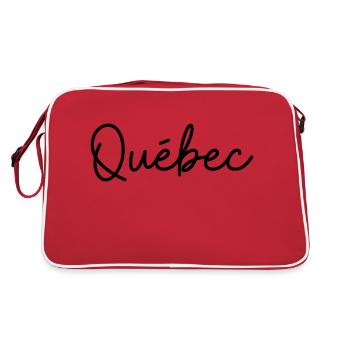 québec ville idée cadeau - Sac Retro - rouge/blanc - Dos
