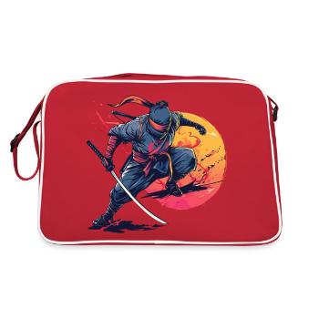 Ninja Fighter Guerrier Shinobi Japon Épée Katana - Sac Retro - rouge/blanc - Dos