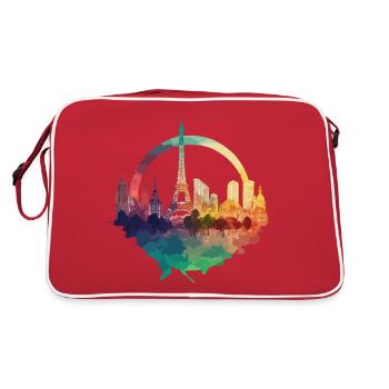 Paris Skyline Tour Eiffel France City Circle - Sac Retro - rouge/blanc - Dos