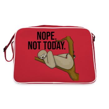 Sloth Nope Not Today - Retro Bag - red/white - Back
