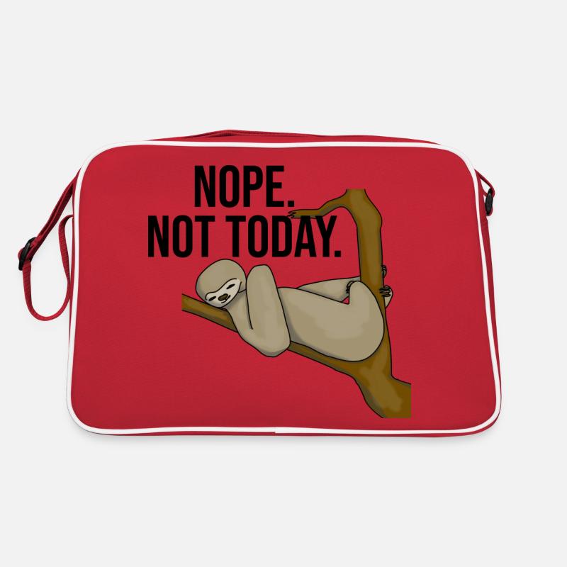 faultier nope not today Retro Tasche