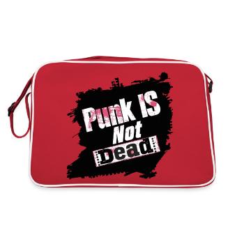 Punk Is Not Dead Punk Rock Punker Punk Rocker Rock - Retro Bag - red/white - Back