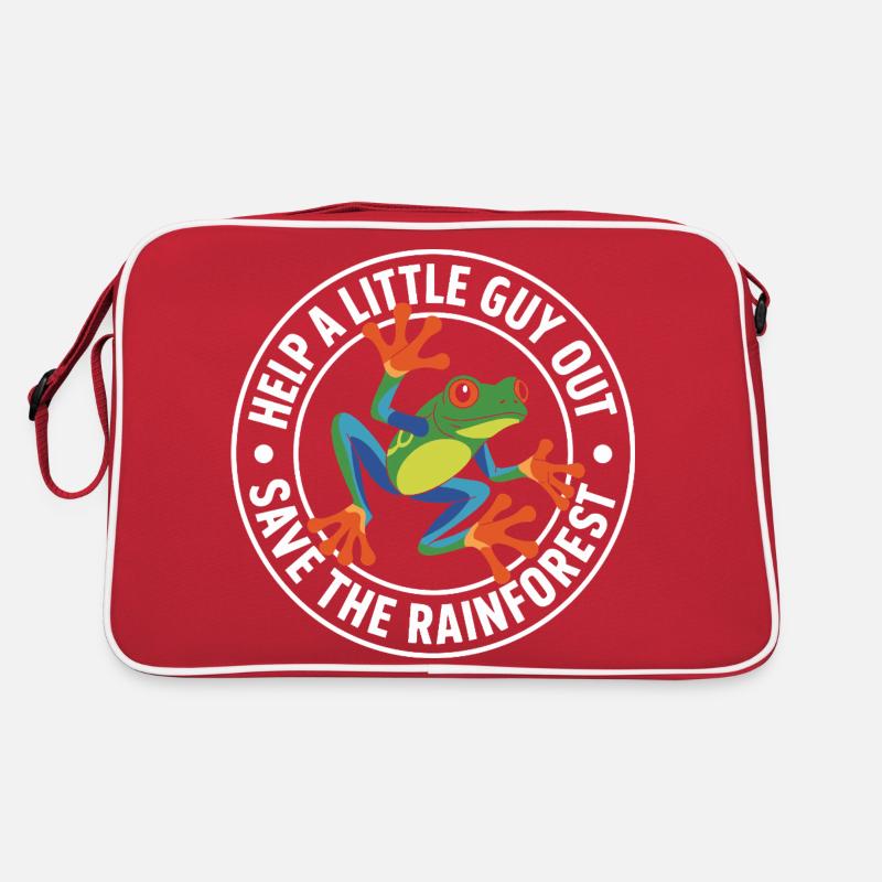 Save the Rainforest Frog Retro Bag