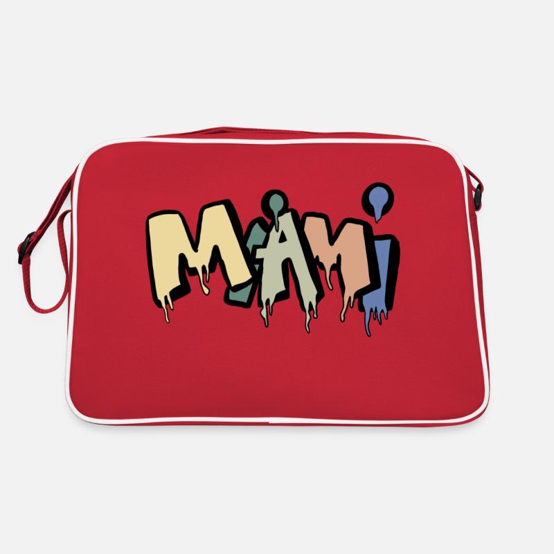 Miami - Retro Tasche - Rot/Weiß