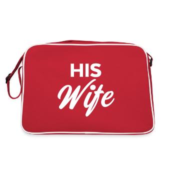 His Wife - Retro Bag - red/white - Back