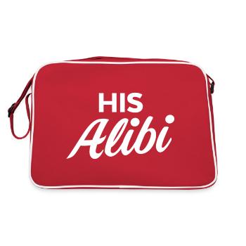 His Alibi - Retro Bag - red/white - Back