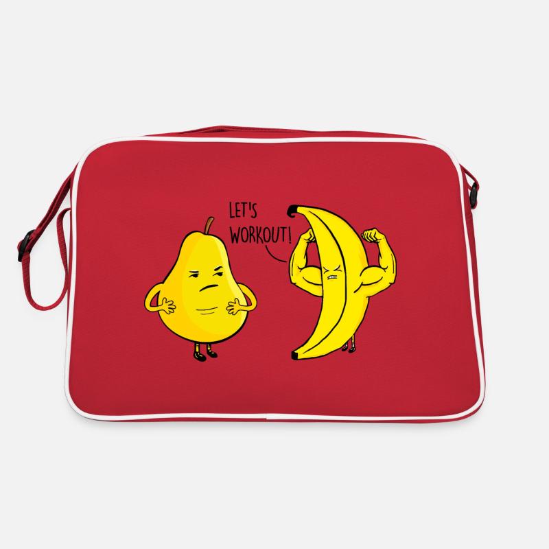 Birne und Banane Retro Tasche