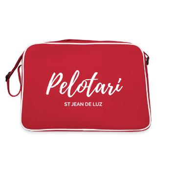 PELOTARI ST JEAN DE LUZ – JEU DE PELOTE BASQUE - Sac Retro - rouge/blanc - Dos