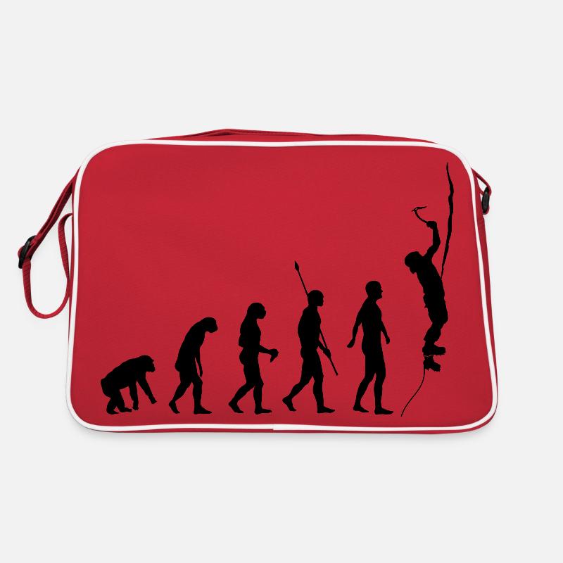 Human evolution, ice climbing, ice climbers Retro Bag