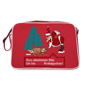 Père Noël et loup (No Little Red Riding Hood Edition) - Sac Retro - rouge/blanc - Dos