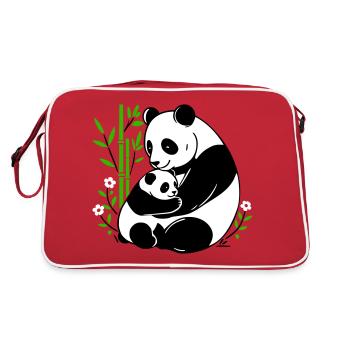 Panda tenderness - Retro Bag - red/white - Back